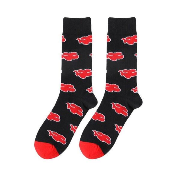 Akatsuki Cloud Anime Socks - Naruto Shippuden Merchandise - Picture 2 of 5